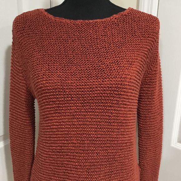 Amanda Green Rust Knit Sweater Size S - Picture 6 of 7